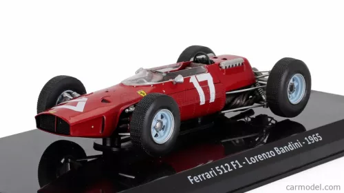 FERRARI  F1  512 N 17 SEASON 1965 LORENZO BANDINI - CON VETRINA - WITH SHOWCASE  RED
