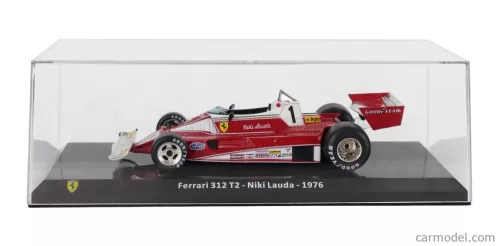 FERRARI  F1  312T2 N 1 SEASON 1976 NIKI LAUDA - CON VETRINA - WITH SHOWCASE  RED SILVER