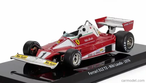 FERRARI  F1  312T2 N 1 SEASON 1976 NIKI LAUDA - CON VETRINA - WITH SHOWCASE  RED SILVER