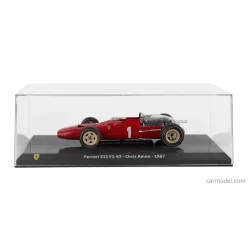   FERRARI  F1  312 F1-67 N 1 SEASON 1967 CHRIS AMON - CON VETRINA - WITH SHOWCASE  RED
