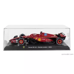  FERRARI  F1  SF-24 N 16 SEASON 2024 CHARLES LECLERC - CON VETRINA - WITH SHOWCASE  RED BLACK