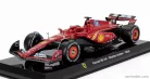 FERRARI  F1  SF-24 N 16 SEASON 2024 CHARLES LECLERC - CON VETRINA - WITH SHOWCASE  RED BLACK