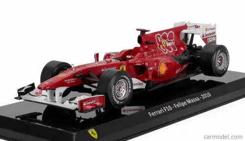 FERRARI  F1  F10 N 7 (800th GP) TURKISH GP 2010 FELIPE MASSA - CON VETRINA - WITH SHOWCASE  F-1 RED MET WHITE