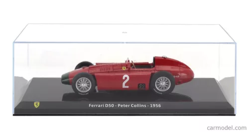 FERRARI  F1  LANCIA D50 N 2 SEASON 1956 PETER COLLINS - CON VETRINA - WITH SHOWCASE  RED