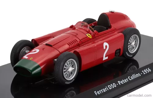 FERRARI  F1  LANCIA D50 N 2 SEASON 1956 PETER COLLINS - CON VETRINA - WITH SHOWCASE  RED