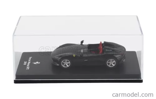 FERRARI  MONZA SP2 2018 - CON VETRINA - WITH SHOWCASE  NEW BLACK DAYTONA MET