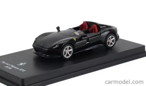 FERRARI  MONZA SP2 2018 - CON VETRINA - WITH SHOWCASE  NEW BLACK DAYTONA MET