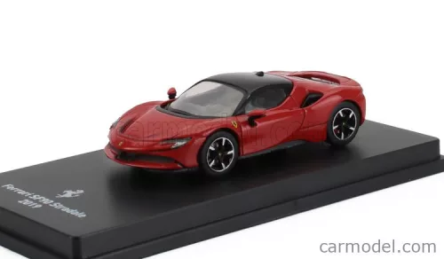 FERRARI  SF90 STRADALE HYBRID 1000hp 2019 - CON VETRINA - WITH SHOWCASE  ROSSO CORSA - RED