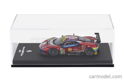 FERRARI  488 GTE EVO 3.9L TURBO V8 TEAM AF CORSE N 51 WINNER CLASS LMGTE PRO 24h LE MANS 2019 J.CALADO - A.PIER GUIDI - D.SERRA - CON VETRINA - WITH SHOWCASE  RED MET WHITE BLUE