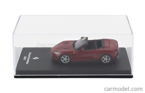 FERRARI  PORTOFINO CABRIOLET OPEN 2018 - CON VETRINA - WITH SHOWCASE  ROSSO MUGELLO - DARK RED