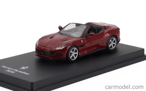 FERRARI  PORTOFINO CABRIOLET OPEN 2018 - CON VETRINA - WITH SHOWCASE  ROSSO MUGELLO - DARK RED
