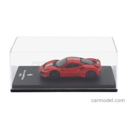   FERRARI  488 PISTA 2018 - CON VETRINA - WITH SHOWCASE  ROSSO CORSA 322 - RED