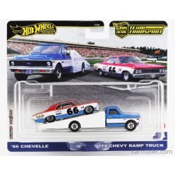   CHEVROLET  CHEVY RAMP TRUCK WITH CHEVELLE N 66 RACING 1966  BLUE WHITE RED