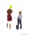 FIGURES  SET 2X BAMBINI CON PALLONCINI - CHILDREN WITH BALLOON TESSA & NILS  VARIOUS