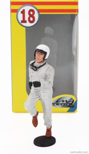 FIGURES  JIM PILOTA AUTOMOBILISTICO - 24h LE MANS START PILOT DRIVER 1960 - 1970  WHITE