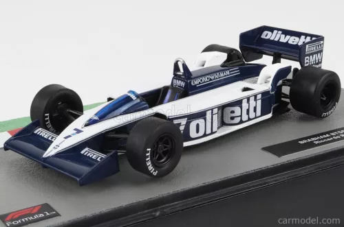 BRABHAM  F1  BT55 BMW N 7 SEASON 1986 RICCARDO PATRESE  WHITE BLUE