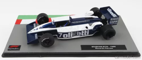 BRABHAM  F1  BT55 BMW N 7 SEASON 1986 RICCARDO PATRESE  WHITE BLUE