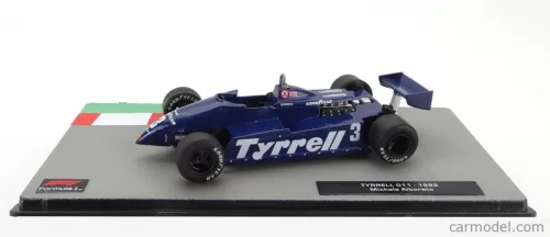 TYRRELL  F1  011 DENIM N 3 LONG BEACH GP 1982 MICHELE ALBORETO  BLUE