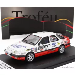   FORD ENGLAND  SIERRA XR 4x4 (night version) N 12 RALLY NATIONAL BREAKDOWN 1987 PHIL COLLINS - BRIAN THOMAS  WHITE RED
