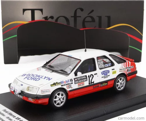 FORD ENGLAND  SIERRA XR 4x4 (night version) N 12 RALLY NATIONAL BREAKDOWN 1987 PHIL COLLINS - BRIAN THOMAS  WHITE RED