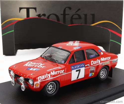 FORD ENGLAND  ESCORT RS 1600 MKI (night version) N 7 WINNER RALLY SCOTTISH 1972 HANNU MIKKOLA - HAMISH CARDNO  RED