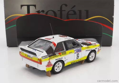 AUDI  QUATTRO SPORT TEAM HB N 6 RALLY RAC LOMBARD 1984 M-MOUTON - F-PONS  WHITE YELLOW BROWN