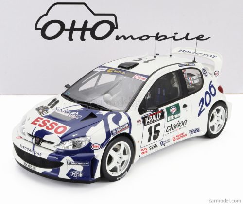 PEUGEOT  206 WRC TEAM PEUGEOT ESSO N 15 RALLY TOUR DE CORSE 1999 GILLES PANIZZI - HERVE PANIZZI  WHITE BLUE