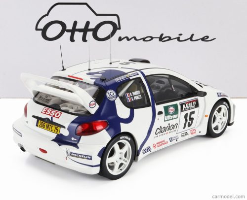 PEUGEOT  206 WRC TEAM PEUGEOT ESSO N 15 RALLY TOUR DE CORSE 1999 GILLES PANIZZI - HERVE PANIZZI  WHITE BLUE