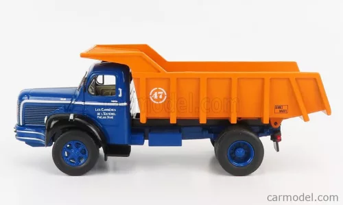 BERLIET  GLM10 TRUCK CASSONE RIBALTABILE 1953 - MOVIMENTO TERRA  BLUE ORANGE