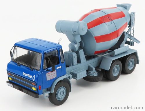 BERLIET  GRH230 6x4 BETONIERA TANKER CEMENT MIXER TRUCK 3-ASSI 1959 - MOVIMENTO TERRA  BLUE GREY RED