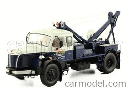 BERLIET  GLM 10A TRUCK CARRO ATTREZZI - WRECKER ROAD SERVICE 2-ASSI 1953  BLUE CREAM