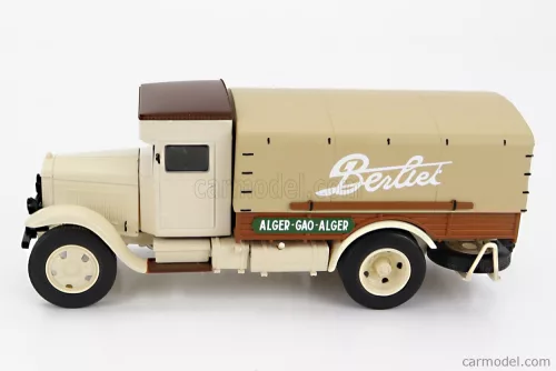 BERLIET  GVL 28 TRUCK DIESEL TELONATO ALGER-GAO-ALGER 2-ASSI 1932  CREAM