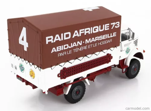 BERLIET  L64 TRUCK TELONATO N 4 RALLY RAID AFRIQUE ABIDJAN - MARSEILLE 2-ASSI 1963  WHITE BROWN