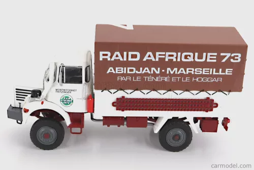 BERLIET  L64 TRUCK TELONATO N 4 RALLY RAID AFRIQUE ABIDJAN - MARSEILLE 2-ASSI 1963  WHITE BROWN