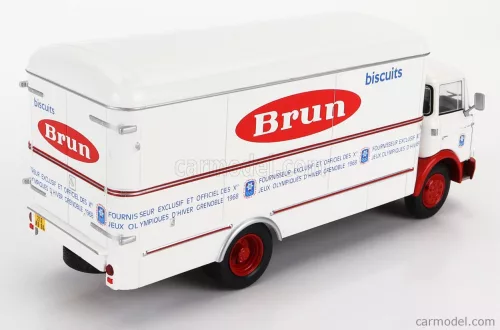 BERLIET  GAK TRUCK BISCUIT BRUN 2-ASSI 1959  WHITE RED