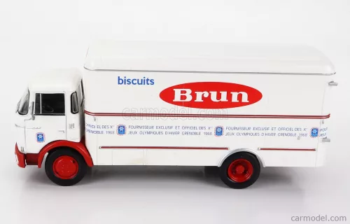 BERLIET  GAK TRUCK BISCUIT BRUN 2-ASSI 1959  WHITE RED