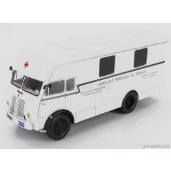   BERLIET  GLA 5 TRUCK FOURGON INTEGRAL SURELEVE SERVICE MEDICAUX DU TRAVAIL AMBULANCE 2-ASSI 1961  WHITE