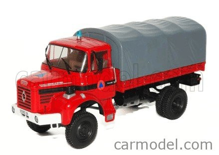 BERLIET  L64 8M3 4x4 TRUCK TELONATO SEGUIRIDAD CIVIL 2-ASSI 1968  RED GREY