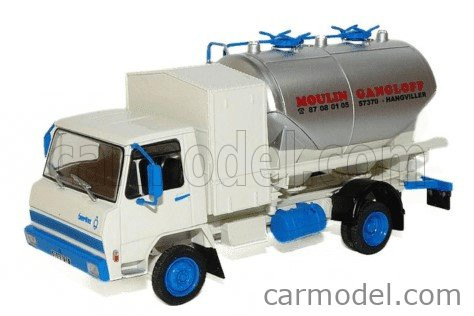 BERLIET  20K TANKER TRUCK TRASPORTO LATTE MOULIN GANGLOFF 2-ASSI 1969  WHITE BLUE SILVER
