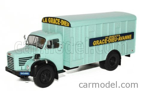 BERLIET  GLR 8M2 TRUCK CASSONATO GRACE-DIEU-AVANNE ALIMENTS 2-ASSI 1960  VERY LIGHT GREEN