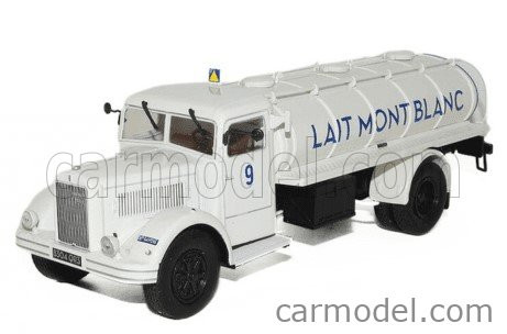 BERLIET  GDR 7W TANKER TRUCK TRASPORTO LATTE LAIT MONT BLANC 2-ASSI 1948  WHITE