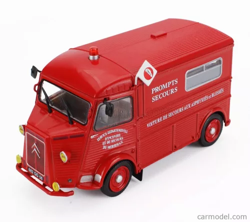 CITROEN  TYPE H VAN VOITURE DE SECOURS AUX ASPHYXIES ET BLESSES FIRE ENGINE 1968  RED