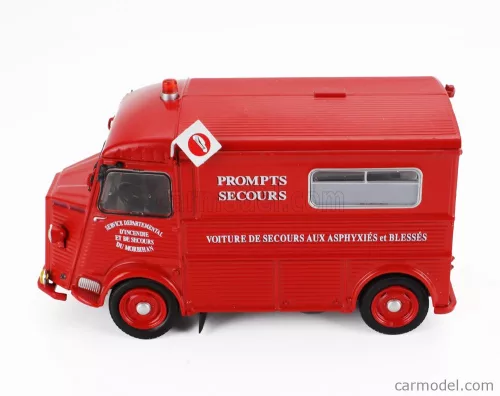 CITROEN  TYPE H VAN VOITURE DE SECOURS AUX ASPHYXIES ET BLESSES FIRE ENGINE 1968  RED