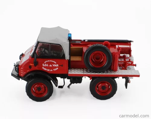 MERCEDES BENZ  UNIMOG 421 TANKER TRUCK SDI DU VAR PLAN DE LA TOUR FIRE ENGINE 1961  RED GREY