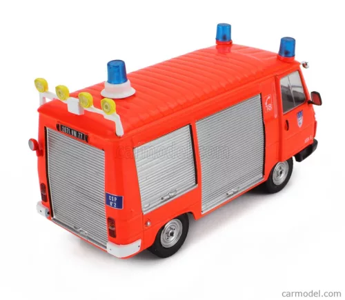 PEUGEOT  J9 VAN VEHICULE DE SECOURS ROITER FIRE ENGINE 1982  ORANGE FLUO SILVER