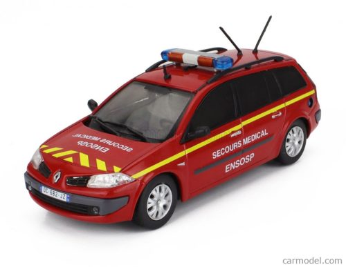 RENAULT  MEGANE BREAK SW STATION WAGON AMBULANCE FIRE ENGINE SECOURS MEDICAL ENSOSP 2006  RED YELLOW