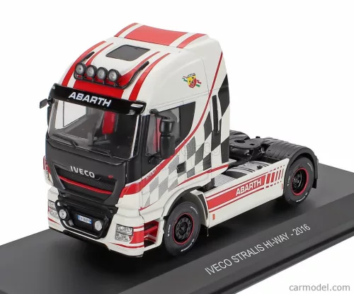 IVECO FIAT  STRALIS E5 HI-WAY TRACTOR TRUCK ABARTH 2-ASSI 2016  WHITE RED BLACK