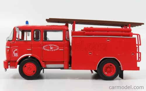 BERLIET  FPT GAK 20H TANKER TRUCK WITH SCALA - FIRE ENGINE - VIGILI DEL FUOCO  RED