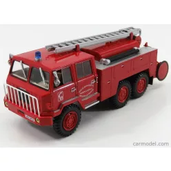   BERLIET  FF 6X6 FPT HR TANKER TRUCK FIRE ENGINE VIGILI DEL FUOCO SERVICE DEPARTEMENTAL SECOURS 1971  RED