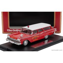   FORD USA  COUNTRY SQUIRE SW STATION WAGON FRUITLAND FIRE ENGINE 1959  RED WHITE